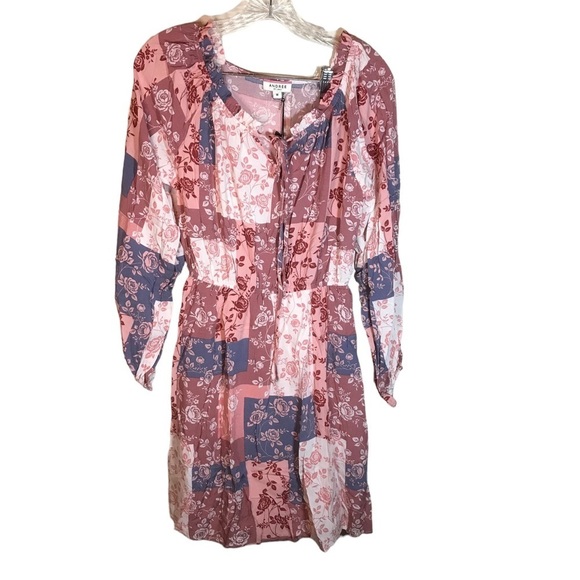 Andrée by unit womens M long sleeve dress floral multicolor lined skirt boho - Picture 1 of 14